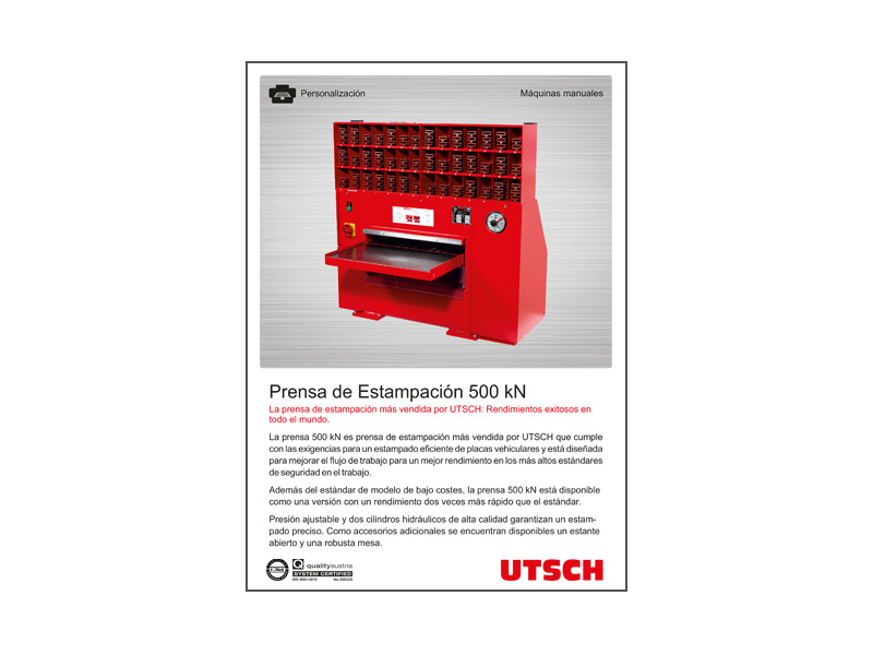 UTSCH Prensa de Estampación 500 kN