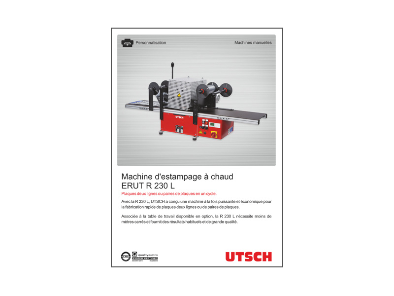 Machine d'estampage à chaud ERUT R 230 L