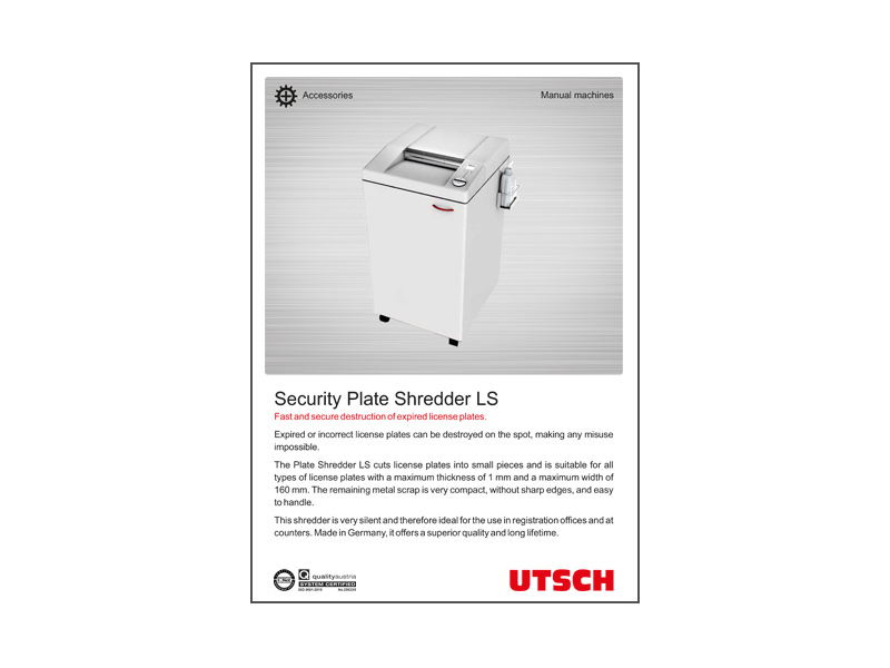 Security Plate Shredder LS