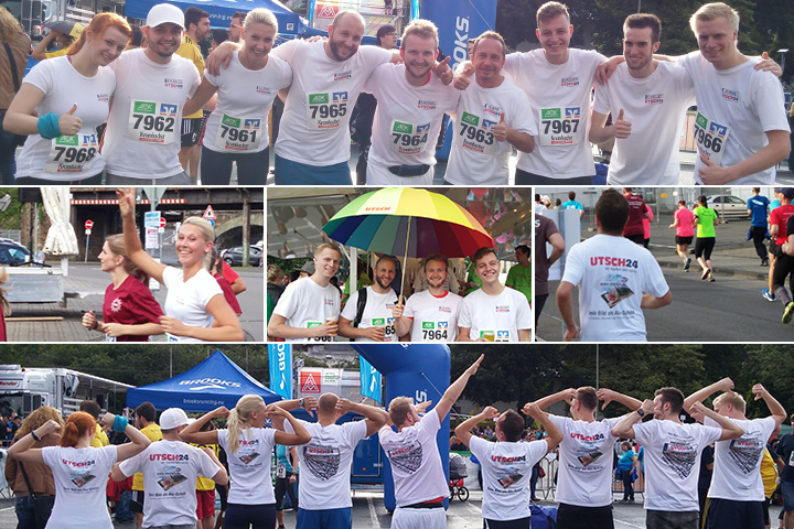 Wetter schlecht, Stimmung gut: Das UTSCH-Team auf dem 13. Siegerländer Firmenlauf.